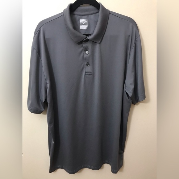 Callaway Men Quiet Shade Opti Dri Chev Lightweight Short Sleeve Polo Size XL - Picture 3 of 11